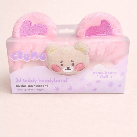 Crème Pink Teddy Spa Headband - Picture 1 of 2